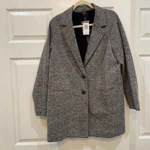 Torrid NEW WITH TAGS gray knit boyfriend blazer. Size 1x